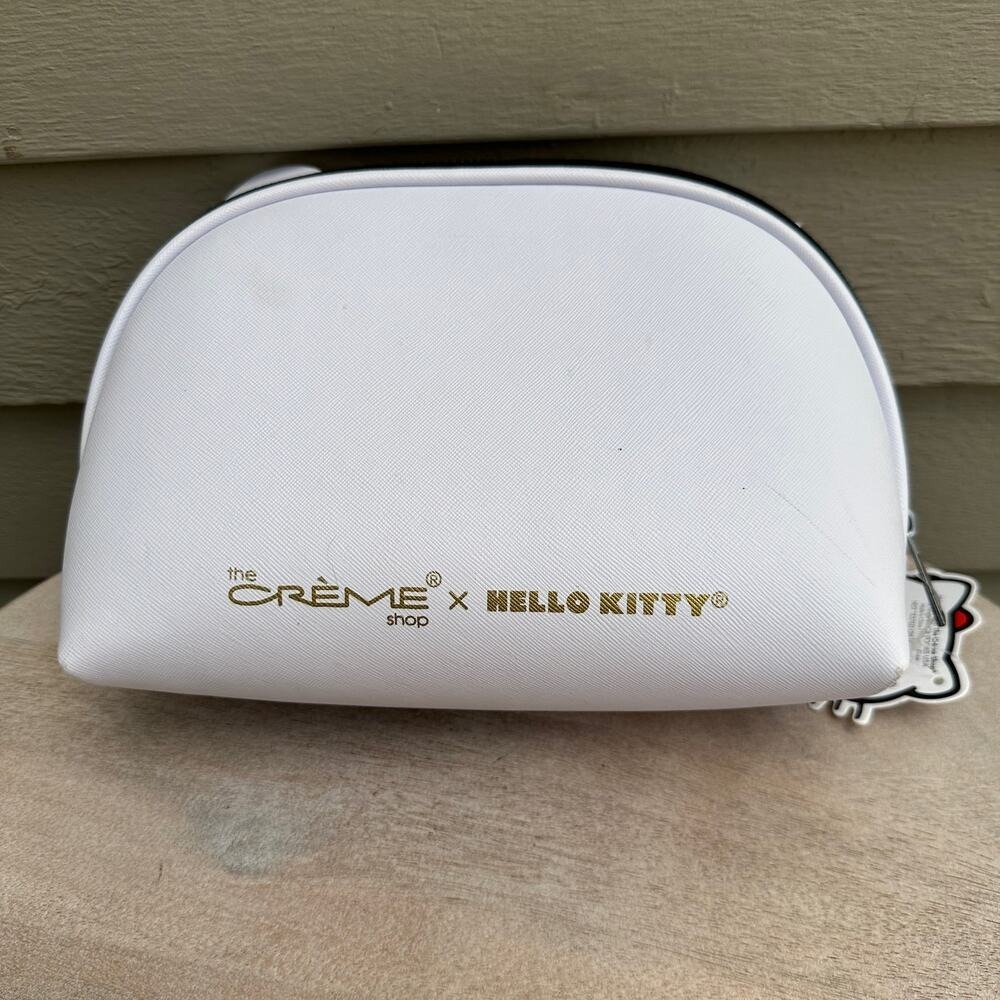 Hello Kitty Creme Shop Makeup Bag Red Bow Cosmetic Toiletry New - Picture 3 of 11